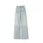 Quần jean ống rộng lưng cao kiểu Mỹ Retro Giặt Quần Denim dáng rộng Chiều dài sàn