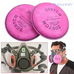 WANYEDI 1 Bộ Lọc P100, 2097 / 2091 Vỏ Bụi Lọc Cotton, Chống Sợi Thủy Tinh 6200 / 7502 / 7501 / 6800 Series Hạt Hạt Hạt Lọc Khí Tranh Phun Công Nghiệp