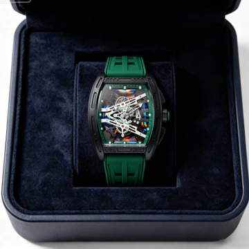Rượu Thùng Richard Skeleton Đồng hồ nam thời trang Đồng hồ nam Dây đeo silicon Đồng hồ đeo tay Đồng hồ thạch anh Bán buôn Đồng hồ