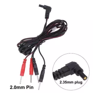 MAKY 1 Cái 2,35mm Mới Điện Trị Liệu Điện Cực Chì Điện Sho Dây Cáp Cho Máy Mát Xa Kết Nối Cáp Massage Và Thư Giãn VN