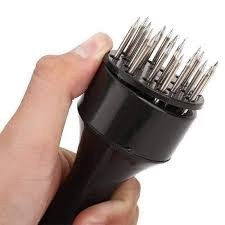 Dụng Cụ Làm Mềm Thịt Dầm Thịt Inox Cầm Tay Máy Đập Xăm Băm Thịt Bít Tết Gia Đình Tiện Lợi Meat Tenderizer