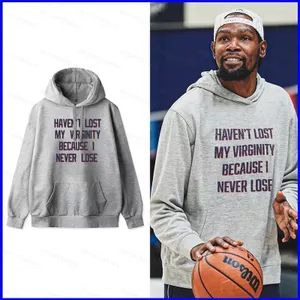 GN NBA Kevin Durant I NAVER LOSE Đồng phục huấn luyện bóng rổ Áo Hoodie Anime Áo Unisex Dài Tay Top NG