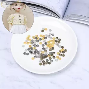 EDIWANY 20 Chiếc Nút Mini Phụ Kiện Cô Gái Dễ Thương Tặng 4 Mắt DIY Quần Áo Búp Bê