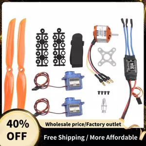 1400KV Động Cơ Không Chổi Than 30A ESC Cắm SG90 9G Mini Servo 8060 Cánh Quạt Cho RC Cánh Cố Định Máy Bay Trực Thăng