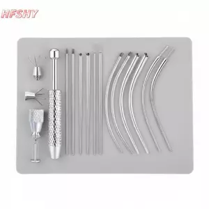 HFSHY Thép không gỉ Titan Cong Xuyên Côn Dụng Cụ Dụng Cụ Dán Bông Tai Chuyên Nghiệp Đâm Thẳng / Cong Cực Bông Tai Dụng Cụ VN