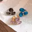 HFSHY Retro Pha Lê Kẻ Sọc Hình Bầu Dục Có Thể Điều Chỉnh Nhẫn Sang Trọng Tối Giản Hình Học Có Thể Điều Chỉnh Nhẫn Ngón Tay Trang Sức VN