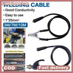 Cáp hàn Littleloves1 5 / 7 / 10 M + Cáp nối đất Bộ 2 / 3 Mbo có giá đỡ điện cực và đầu nối Bộ cáp hàn đa năng VN