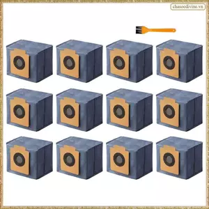 12 Túi Bụi Cho Máy Hút Bụi X10 Pro Omni Robot Hút Bụi Và Cho X8 Pro Có Trạm Tự Làm, Với 1 Bàn Chải Màu Cam