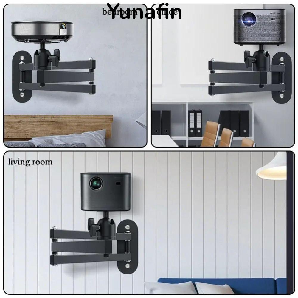 Giá đỡ máy chiếu YUNAFIN, Giá đỡ treo tường đa góc xoay 360 độ, Giá đỡ máy chiếu bằng thép Carbon chắc chắn đa năng cho XGIMI / JMGO