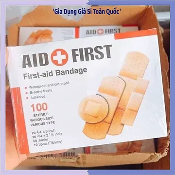 (COMBO 2) HỘP 100 MIẾNG DÁN CÁ NHÂN Y TẾ, Băng Gạc Dán Vết Thương, Băng Cá Nhân Sơ Cứu, Băng Dán Bảo Vệ Da, Tiện Lợi
