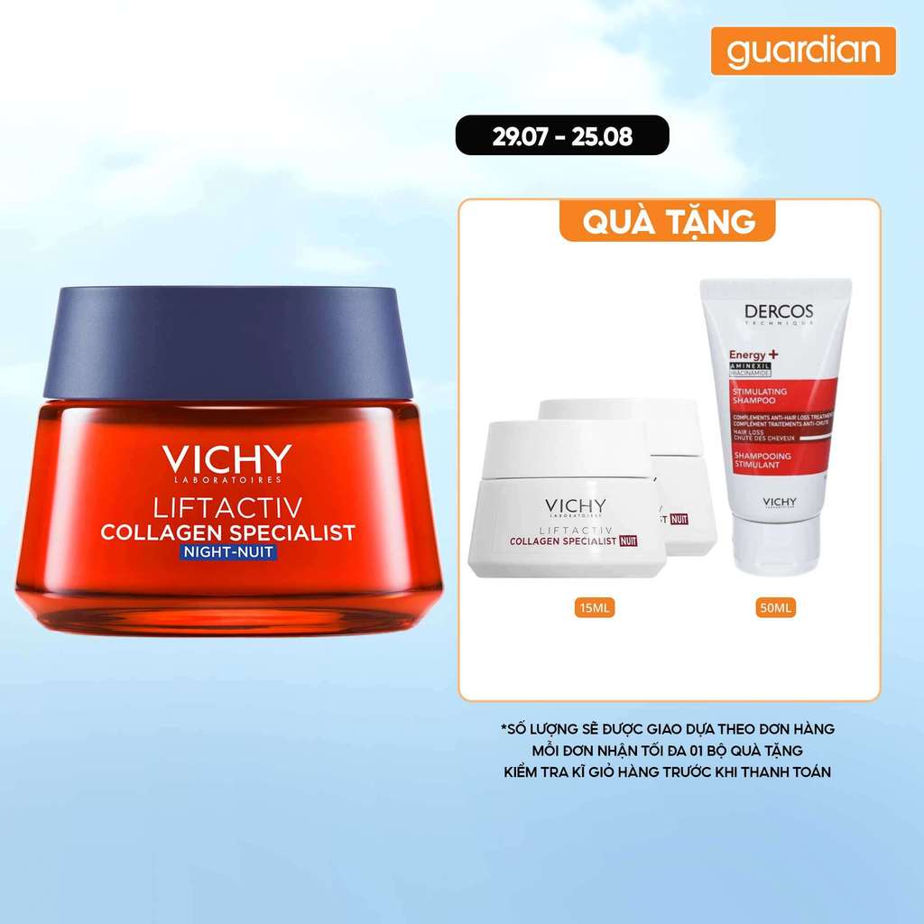 Kem Dưỡng Ban Đêm Vichy Liftactiv Collagen Specialist 16 (Hỗ Trợ Cải Thiện 16 Dấu Hiệu Lão Hóa) 50Ml