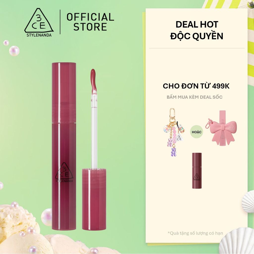3CE Drop Glow Gel Son bóng dạng gel rạng rỡ đôi môi
