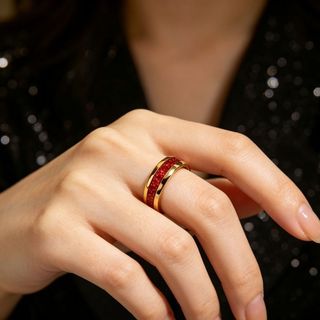 Men's Moissanite Feng Shui Ring by tuewua.vn