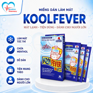 TTBYT Miếng Dán Hạ Sốt Koolfever Dành Cho Người Lớn Traphaco - Hỗ trợ Hạ Sốt Nhanh, Mát Da, Giảm Nhiệt, Kích Cỡ Lớn