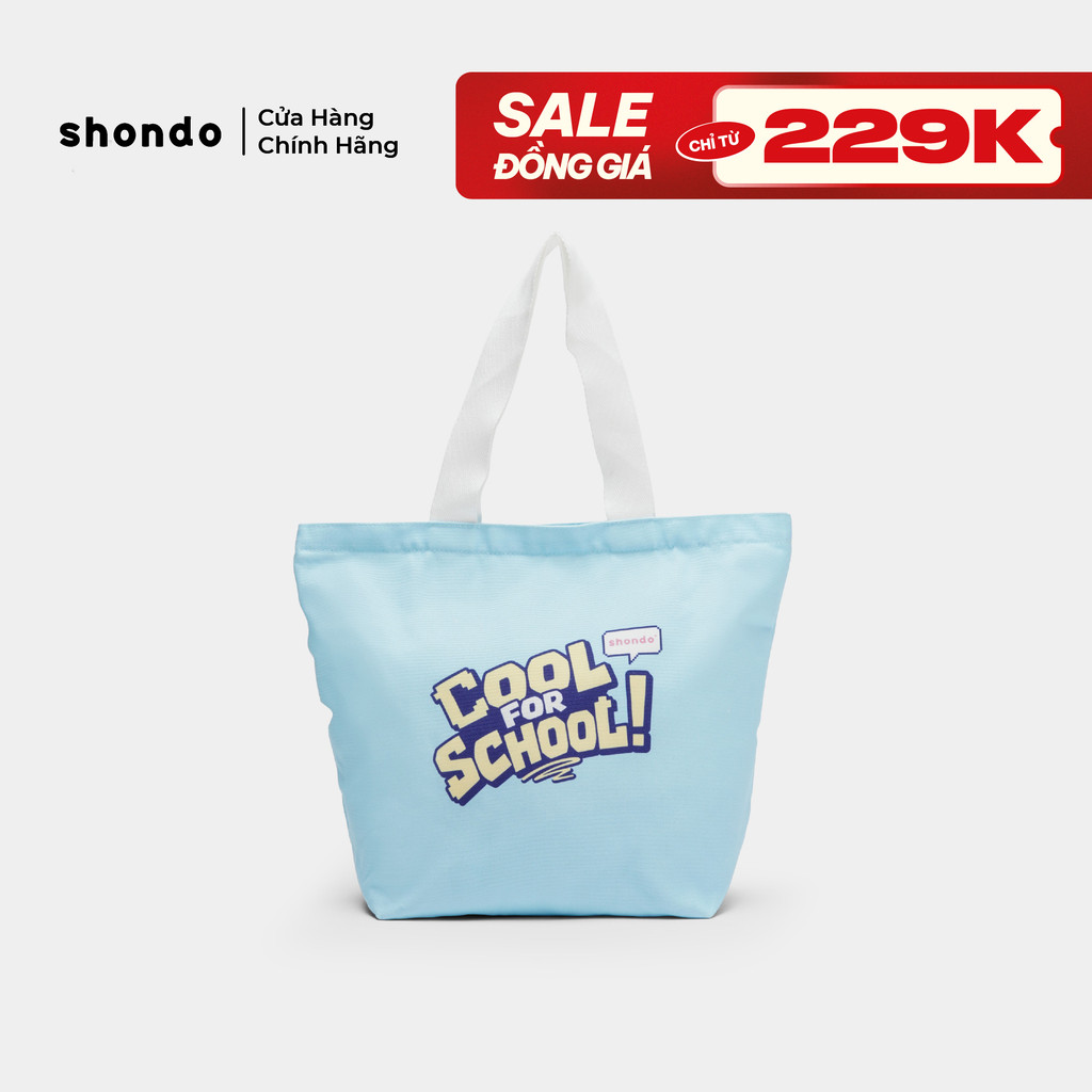 Túi tote Cool For School Shondo màu xanh lam