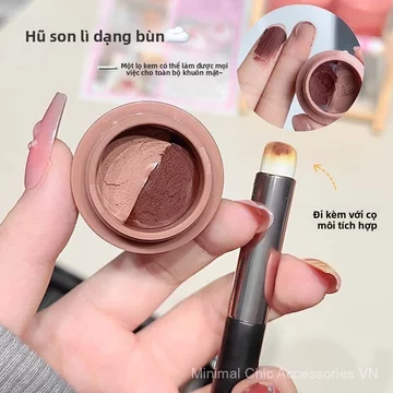 Son bùn lì CAPPUVINI dạng hũ 2 màu tiện lợi tông nude tự nhiên cho lớp makeup nhẹ nhàng