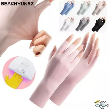 Găng tay vẽ móng tay BEAKHYUN5Z, Bảo vệ da ngón tay Găng tay chống nắng tia UV, Đèn Led làm móng tay Bảo vệ tia cực tím móng tay chống bức xạ Găng tay nghệ thuật móng tay nữ