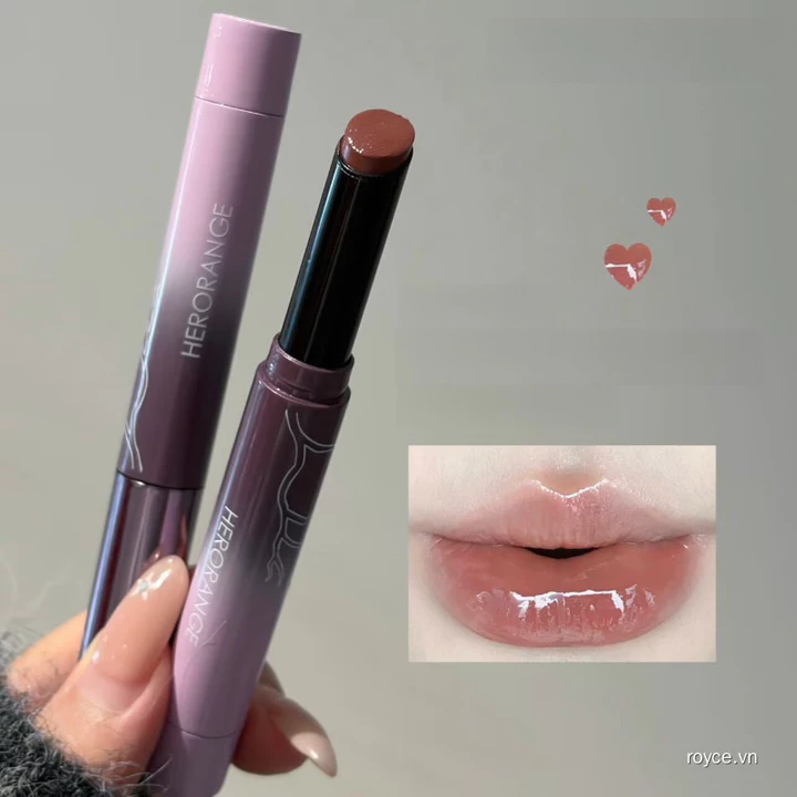 HERORANGE Solid Water‑Shine Lip Gloss, Fine Shimmer Hydrating Lip Care, Moisturizing Lip Protection Makeup Son bóng HERORANGE Solid Water-Shine, dưỡng ẩm môi với hiệu ứng nhũ mịn, bảo vệ và dưỡng ẩm m