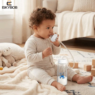 Bình sữa cho bé FUJIOU, Bình sữa cho trẻ sơ sinh rảnh tay 150 / 240ml, Bình sữa cho bé ăn PP đáng yêu Dễ dàng cổ thường Bình sữa cho trẻ sơ sinh