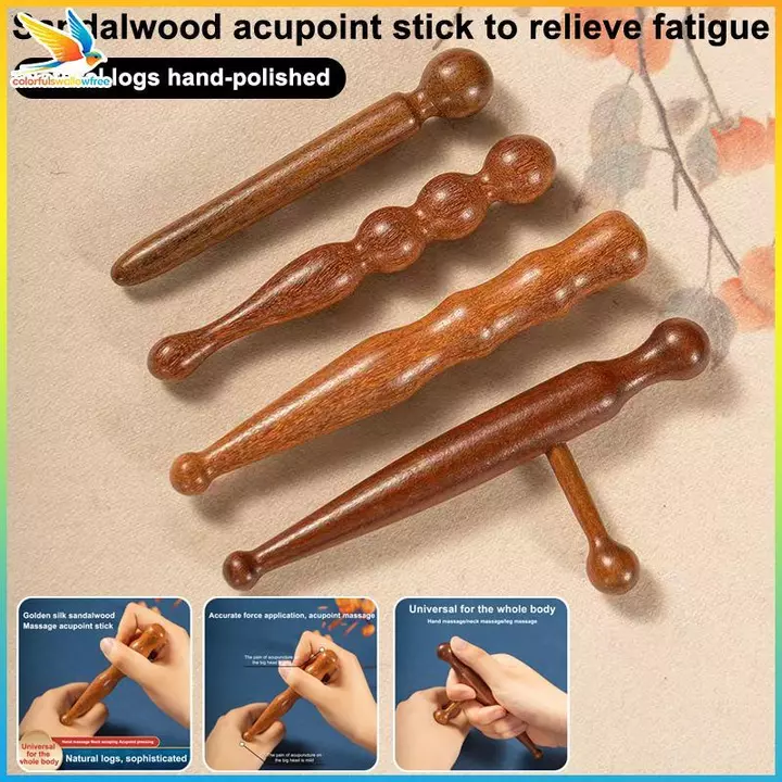 Colourswallowfree Gỗ Massage Sti Dụng Cụ Tự Nhiên Gỗ Đàn Hương Máy Mát Xa Bấm huyệt Dụng Cụ Bấm huyệt Cho Toàn Thân Thư Giãn Khăn Giấy Sâu Massage Chân ABC