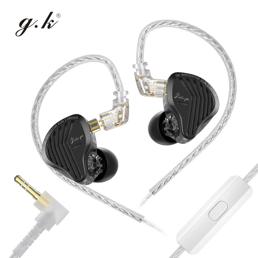 GK-Kunten pro Tai nghe nhét tai HiFi động tần số siêu mỏng Tai nghe màn hình thể thao với cáp có thể thay thế 2PIN | BigBuy360 - bigbuy360.vn
