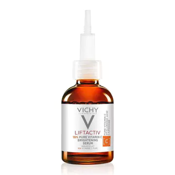 Serum dưỡng ẩm Vichy LiftActiv Vitamin C Serum cho mặt, Serum làm sáng da với Vitamin C nguyên chất + Axit Hyaluronic + Vitamin E, Giảm nếp nhăn, Họa tiết da Ooths, Cải thiện bức xạ