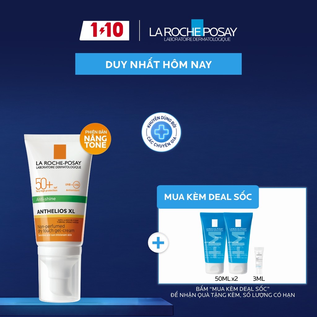 [PHIÊN BẢN NÂNG TONE] Kem chống nắng nâng tone cho da dầu La Roche-Posay Anthelios XL SPF50+ PA++++ 50ml
