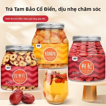 Trà táo đỏ kỷ tử long nhãn combo 500g kỷ tử Ninh Hạ long nhãn không hạt nấu canh pha nước