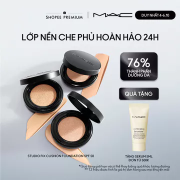 Phấn nước MAC Studio Fix Longwear Cushion Foundation SPF 50/PA+++| Phấn nước che phủ hoàn hảo 24H