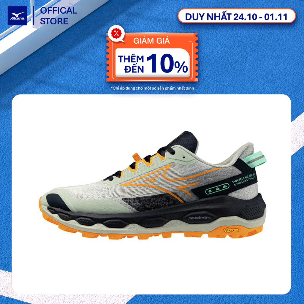 Giày Chạy Bộ Nam Mizuno Wave Mujin 11 - Xanh Xám Đen - J1GJ257003