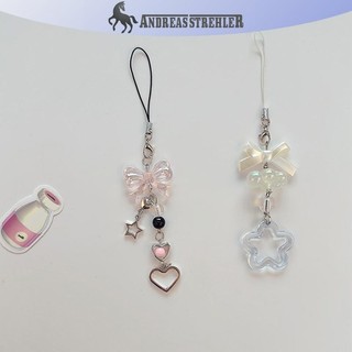Onetimingfine 1 Hạt Dễ Thương Handmade Cô Gái Ngọt Ngào Móc Khóa Cho IP 11 Camera Y2K Tình Yêu Ngôi Sao Năm Cánh Điện Thoại Ch Mặt Dây Chuyền VN