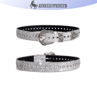 Thắt lưng kim cương giả Gothic dành cho nữ - Dây thắt lưng bằng da PU phong cách phương Tây & Y2K