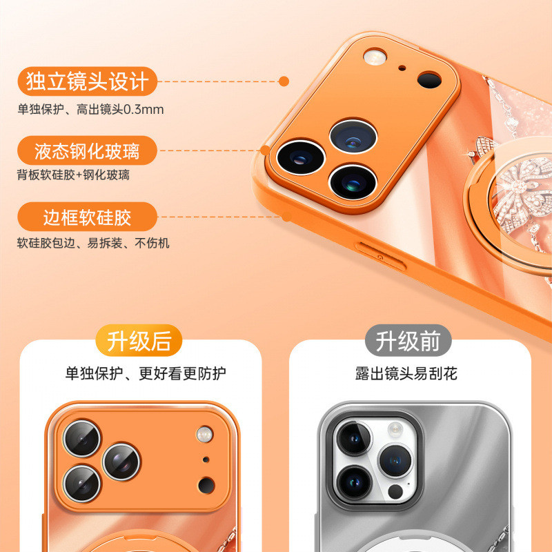 Thích hợp cho Ốp điện thoại iPhone17promax Phong cách mới Ping An Butterfly
