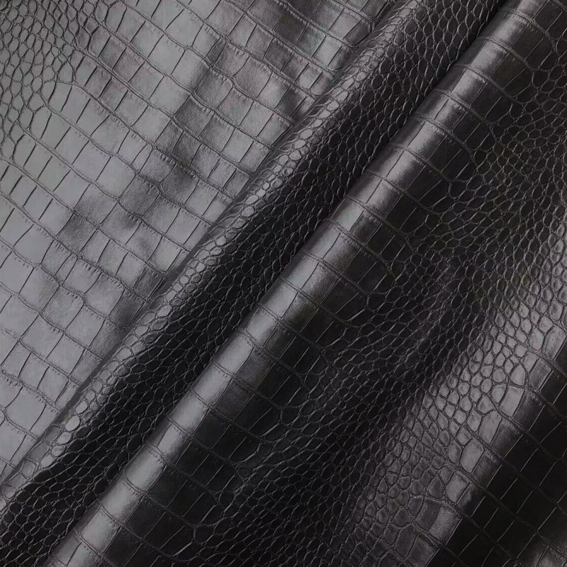 Vải da mờ họa tiết cá sấu PU chất lượng cao, phù hợp làm túi sofa handmade