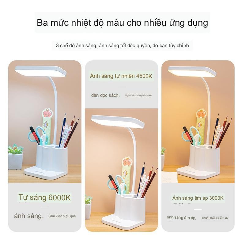 Đèn Học Để Bàn Chống Cận M5 Sạc Tích Điện, Bảo Hành 1 Năm ,3 Chế Độ Sáng Thông Minh Bảo Vệ Mắt 079