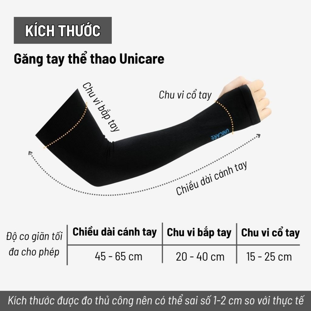 [Set 2 Đôi]  Găng Tay Thể Thao Unicare Chống Nắng Tia UV Unicare Cao Cấp, Găng Tay Xỏ Ngón Chất Thun Lạnh Co Giãn
