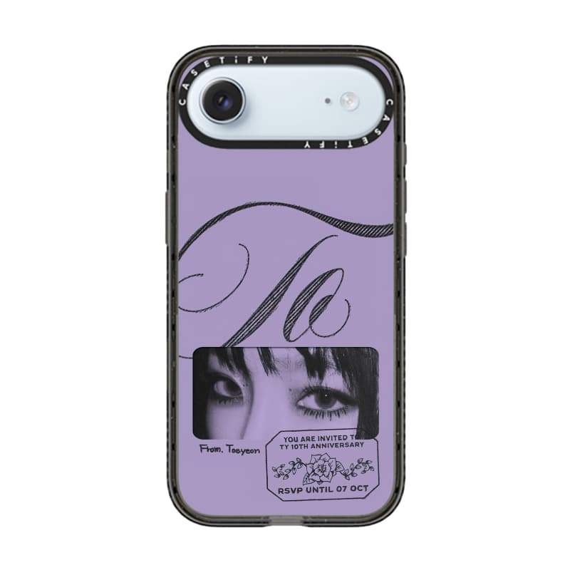 CASECASE X TAEYEON RSVP Ốp Lưng Cạnh Đen Trong Suốt Cứng Hút Từ Tính Tác Động Cho Apple IPhone 12 13 14 15 16 17 Pro Max Air Plus Có Hộp