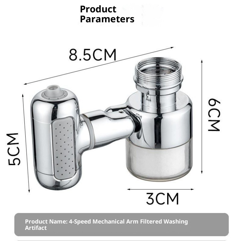 Bộ mở rộng vòi đa năng bằng kim loại có bộ lọc 2 chế độ Tap Aerator Splash Basin Xoay Robot Cánh tay Vòi mở rộng Đầu phun