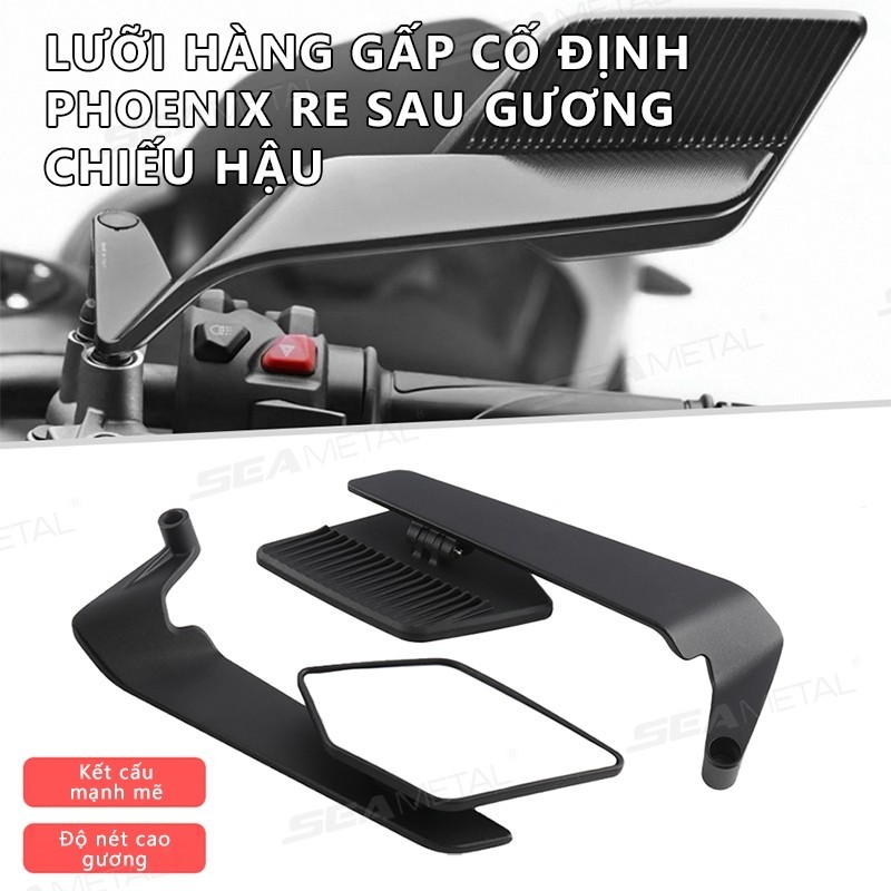 Gương Cánh Én V2, Mặt Kính Trắng Góc Rộng, Siêu Cao Cấp, Góc Nhìn Rộng, Đủ Tiêu Chuẩn Kích Thước, Chắc Chắn Bền Đẹp