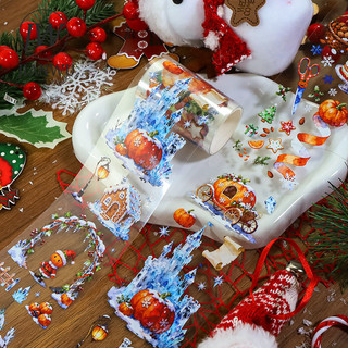 JIANWU 60mm * 200cm Vintage Halloween Bí Ngô Phong Cảnh Chất Liệu Cắt Kéo Sổ Lưu Niệm PET Băng Sáng Tạo DIY Tạp Chí Văn Phòng Phẩm