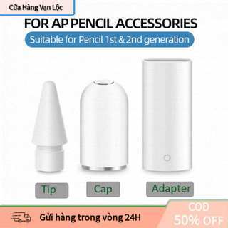 【vạn】Đầu Chuyển Sạc & Nắp Từ Tính Thay Thế Dành Cho Apple Pencil 1 – Bộ Phụ Kiện Bút Cảm Ứng Đa Năng