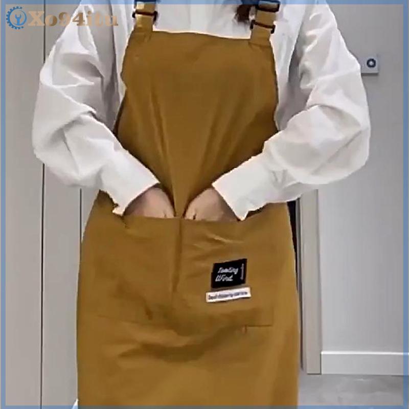 XOITU Hộ Gia Đình Tạp Dề Vải Chống Dầu Có Thể Lau Tay Nhà Bếp Nấu Ăn Nam Nữ Trưởng Thành Có Túi Dụng Cụ Cà Phê Thời Trang Trên Tạp Dề VN