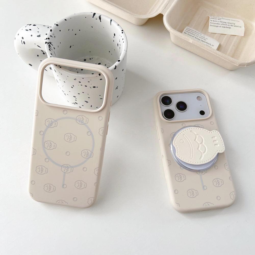 Ốp lưng TPU Tương thích với iPhone 13 14 14Pro 14ProMax 15 15Pro 15ProMax 16 16Pro 16ProMax 17 17Pro 17ProMax Vỏ nam châm họa tiết cá bong bóng