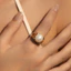 Nhẫn ngọc trai cổ điển Thời trang sang trọng Zircon Nhẫn bướm có thể điều chỉnh thanh lịch