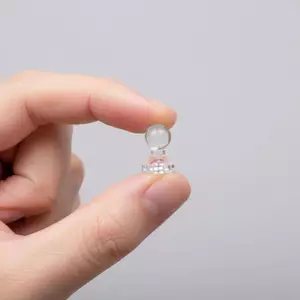 MJnmc Mini Từ Huy Hiệu Hiển Thị Chân Đế Acrylic Trong Suốt Cao Cho Thẻ Tên Triển Lãm Bàn Phụ Kiện Bền Mới