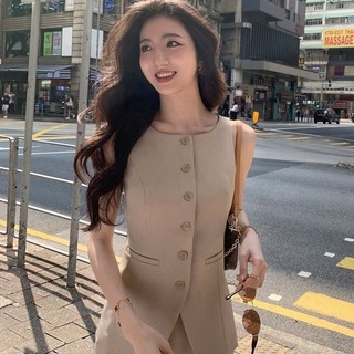 Bộ vest công sở nữ phong cách Pháp, mẫu mới mùa hè, gồm áo vest và chân váy chữ A thanh lịch