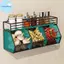 Pufangbliss Giỏ đựng đồ nhà bếp Sắt treo tường Thiết kế không đục lỗ cho tổ chức trái cây và rau quả VN