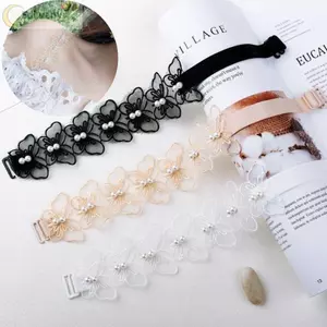 Dây đeo Áo lót EDIWANY, Dây đeo áo ngực hoa hình bướm có thể điều chỉnh, Dây đeo vai đàn hồi chống trượt gợi cảm Tiệc cưới cô dâu