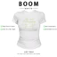 BOOM Áo Baby Tee Nữ Cotton Ôm Body-Áo Thun Ngắn Tay Y2K In Hình PhongCách Mùa Hè, Cổ Tròn Hàng Đầucách hàn quốc phong692