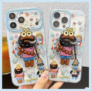 Dành Cho iPhone 17 Pro Max 16P 15Pro 14 Vỏ Điện Thoại Sạc Không Dây Từ Tính Bikini Đáy Hoạt Hình TPU Mềm Bảo Vệ Điện Thoại Di Động Có Đế Ngộ nghĩnh Chống Bụi Bẩn Vỏ Chống Sốc